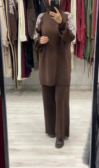 Taş Detaylı Angora takım