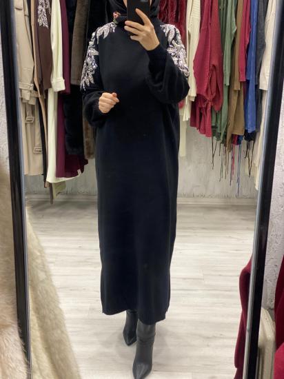 Taş Detaylı Angora Elbise