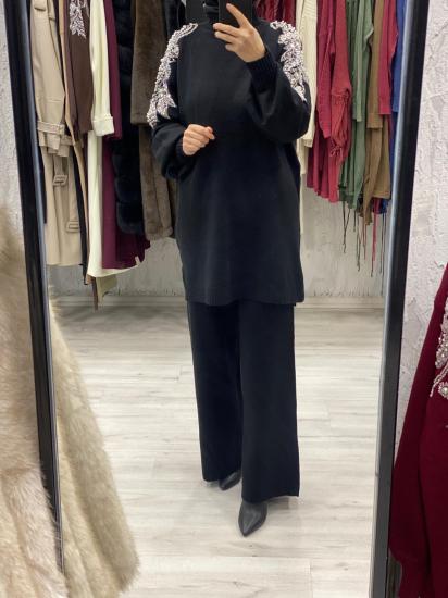 Taş Detaylı Angora takım