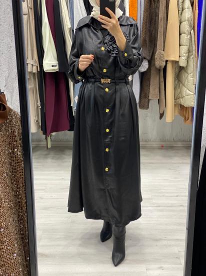 Gül Detaylı Elbise