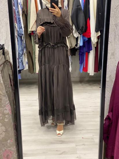 BÜZGÜLÜ İPEK ELBİSE